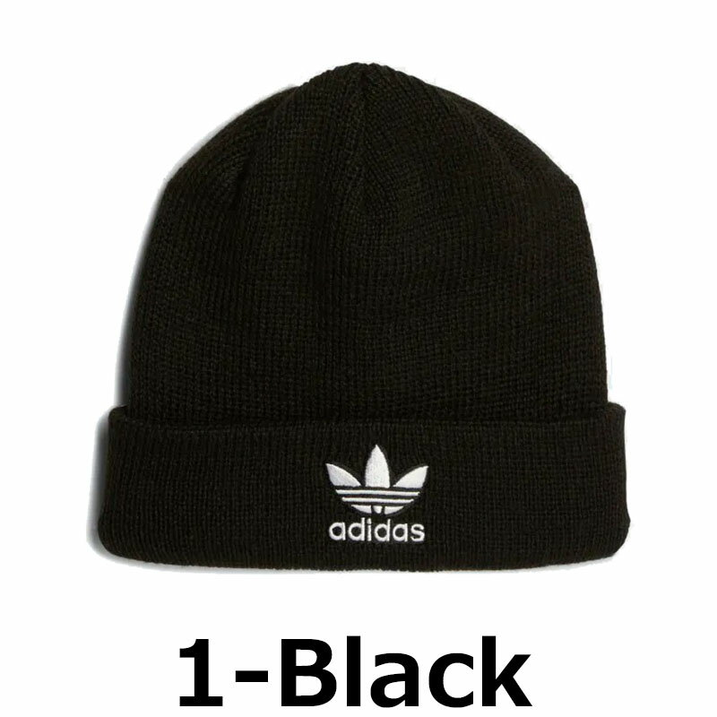 アディダス ニット帽 メンズ レディース オリジナルス ニットキャップ トレフォイル ビーニー ニット帽 男女兼用 ブランド おしゃれ スキー スノーボード 黒 青 adidas Originals Trefoil Beanie