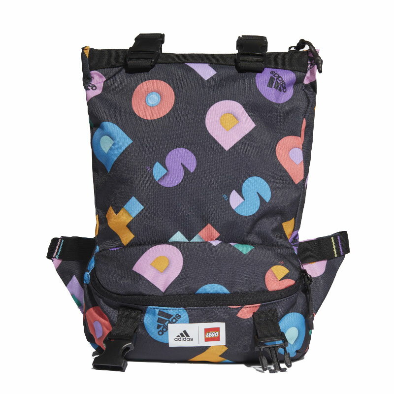 アディダス リュック レゴ コラボ 2Way ボディバッグ キッズ レディース ブランド おしゃれ リュックサック バックパック 黒 ブラック adidas Lego originals Dots Convertible Backpack Blackのサムネイル