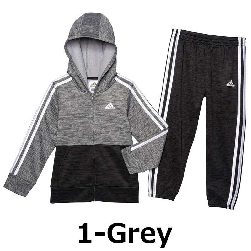 アディダス ジャージ 上下セット キッズ 90cm 95cm 2歳 3歳 子供服 スポーツウェア ジャージ上下 セットアップ 幼児 かわいい ブランド adidas 3-Stripe Fleece Hoodie and Joggers Set通販セール サッカー 用品 セール