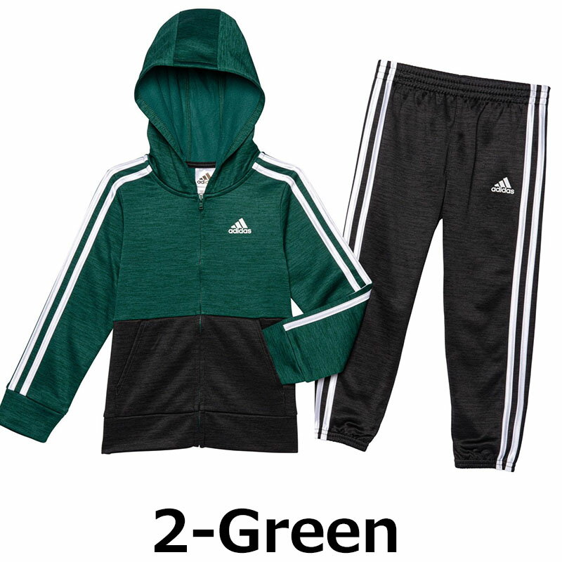 アディダス ジャージ 上下セット キッズ 90cm 95cm 2歳 3歳 子供服 スポーツウェア ジャージ上下 セットアップ 幼児 かわいい ブランド adidas 3-Stripe Fleece Hoodie and Joggers Set通販セール サッカー 用品 セール