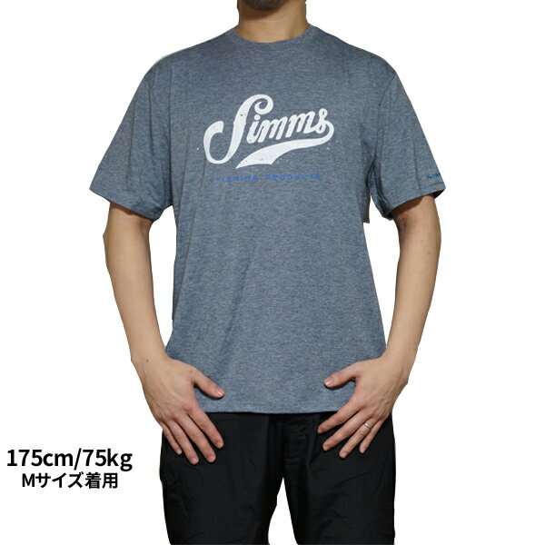 シムス グラフィック テック 半袖Tシャツ SIMMS Graphic Tech T-Shirts UPF 20+ グレー