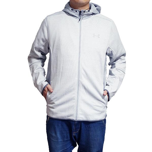 アンダーアーマー メンズ パーカー スワケット フル ジップ フーディ Under Armour Men's Swacket Full Zip Hoodie White Overcast Grey Silver