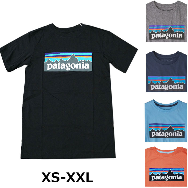 PATAGONIA パタゴニア Tシャツ キッズ 110 120 130 140 150 160cm フロントロゴ オーガニックコットン 半袖Tシャツ ロゴ 半袖 子ども服 男の子 女の子 送料無料 Patagonia Kid's P-6 LOGO T-Shirt 62153 62163