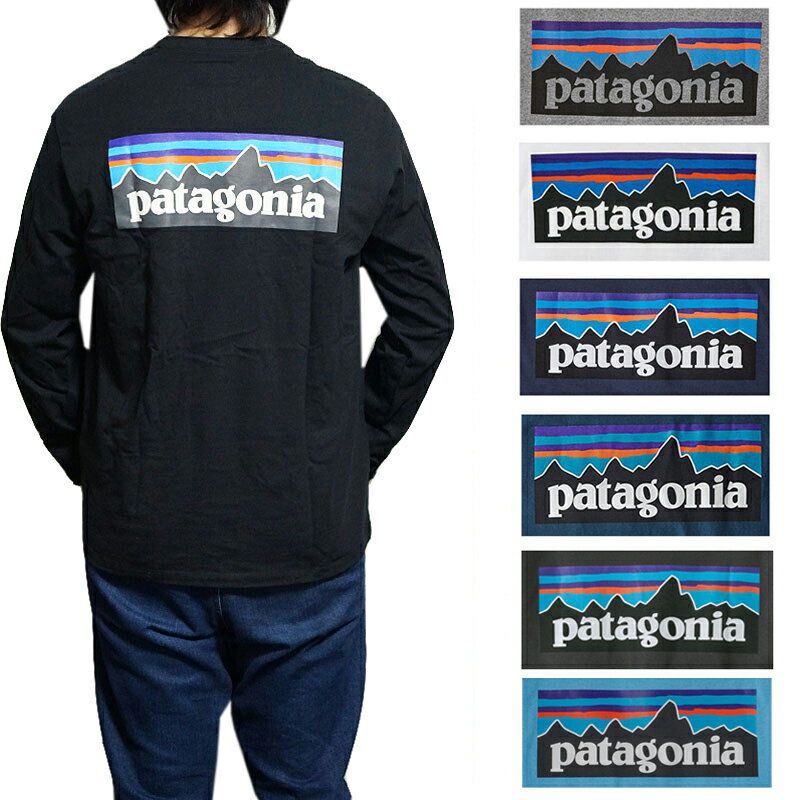 PATAGONIA パタゴニア Tシャツ 長袖 メンズ バックプリント ロンT 長袖Tシャツ ロゴ 送料無料 Patagonia Men's P-6 LOGO T-Shirt 38518のサムネイル