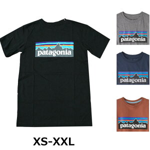 PATAGONIA パタゴニア Tシャツ キッズ 110 120 130 140 150 160cm フロントロゴ オーガニックコットン 半袖Tシャツ ロゴ 半袖 子ども服 男の子 女の子 送料無料 Patagonia Kid's P-6 LOGO T-Shirt 62153 62163