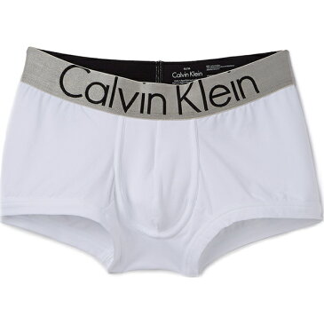 【訳あり アウトレット】カルバンクライン ボクサーパンツ メンズ 白 スティール ミクロ ロウ ライズ トランクス Calvin Klein Underwear Men's Steel Micro Low Rise Trunks White