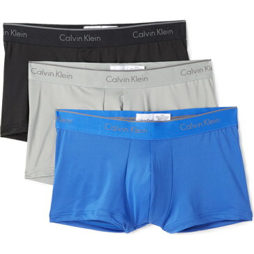 (取寄)カルバンクライン アンダーウェア メンズ 3 パック マイクロファイバー ロウ ライズ トランクス Calvin Klein Underwear Men's 3 Pack Microfiber Low Rise Trunks Multi