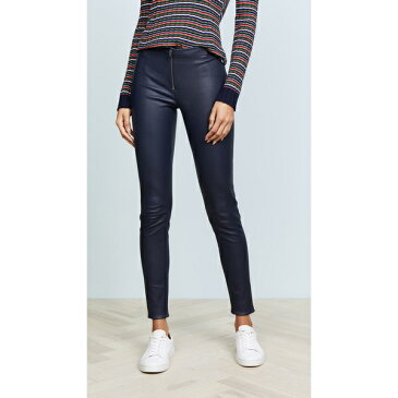 【エントリーでポイント5倍】(取寄)アリス アンド オリビア レディース ジップ フロント レザー レギンス alice + olivia Women's Zip Front Leather Leggings Navy