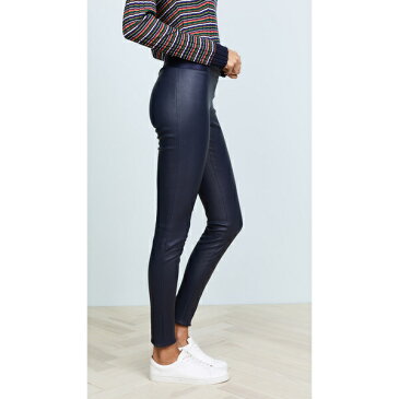 【エントリーでポイント5倍】(取寄)アリス アンド オリビア レディース ジップ フロント レザー レギンス alice + olivia Women's Zip Front Leather Leggings Navy