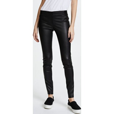 【エントリーでポイント5倍】(取寄)アリス アンド オリビア レディース ジップ フロント レザー レギンス alice + olivia Women's Zip Front Leather Leggings Black