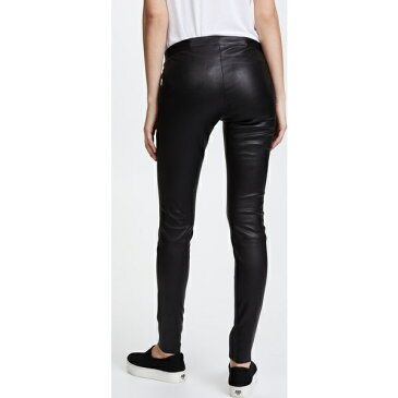 【エントリーでポイント5倍】(取寄)アリス アンド オリビア レディース ジップ フロント レザー レギンス alice + olivia Women's Zip Front Leather Leggings Black