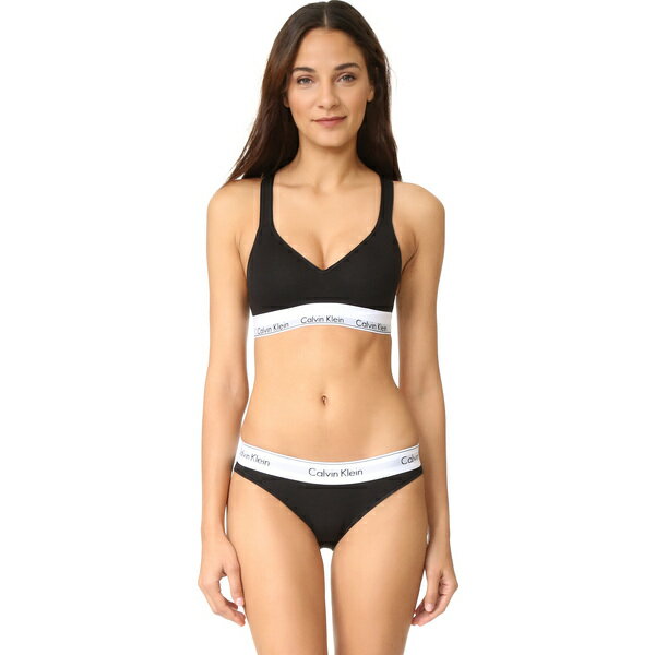 CK カルバンクライン ブラ アンダーウェア レディース モダン コットン ライトリー ライン ブラレット 上のみ Calvin Klein Underwear Women 039 s Modern Cotton Lightly Lined Bralette Black 送料無料