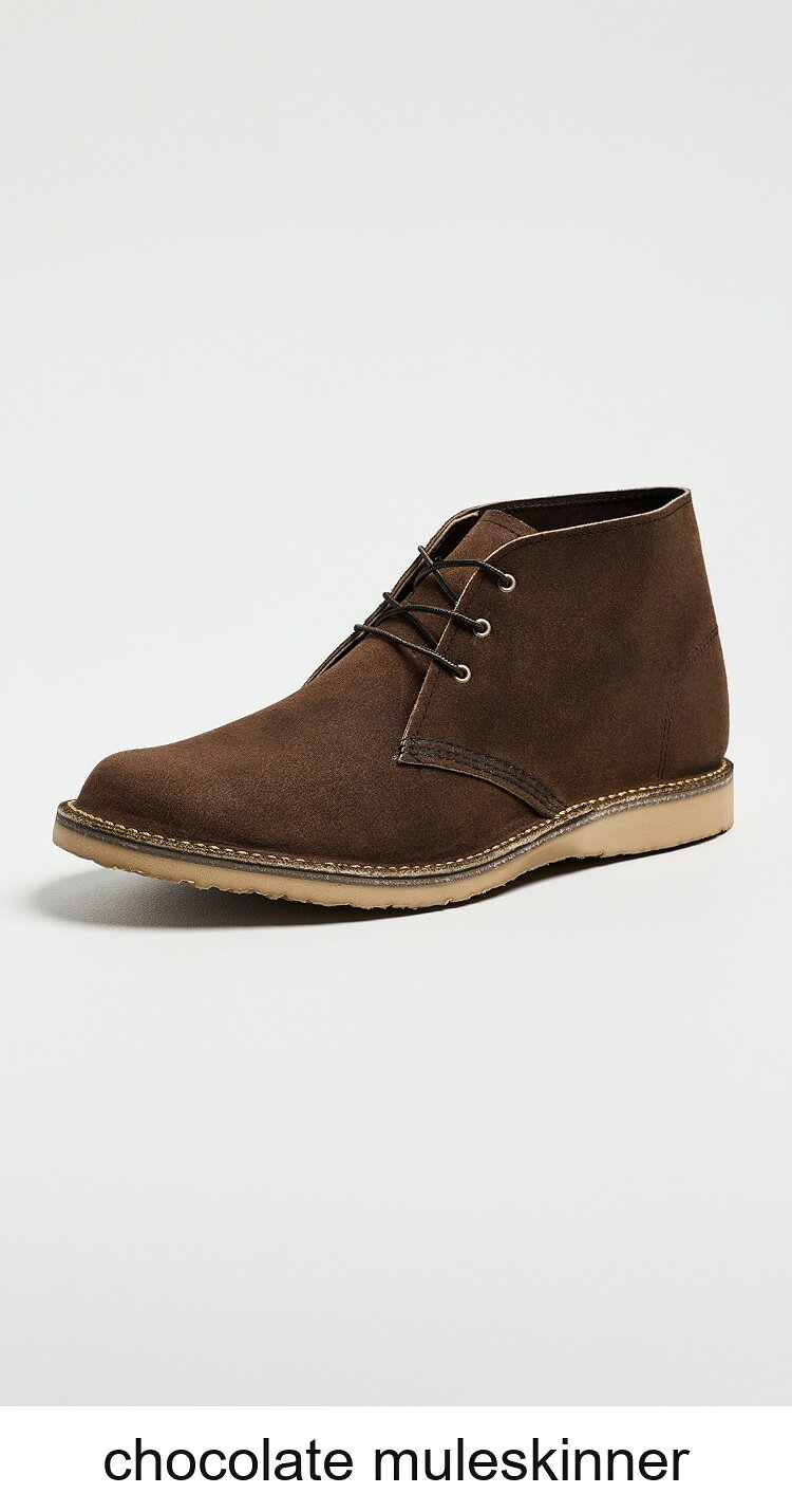 (取寄) レッドウイング メンズ ウィークエンダー チャッカ レザー シューズ Red Wing men Weekender Chukka Muleskinner Leather Shoes chocolate muleskinner