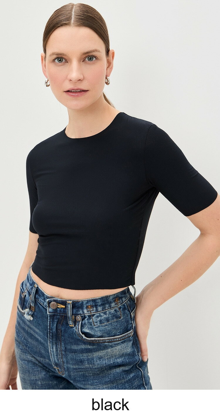 (取寄) コマンドー バター クロップド ティー Commando Butter Cropped Tee black