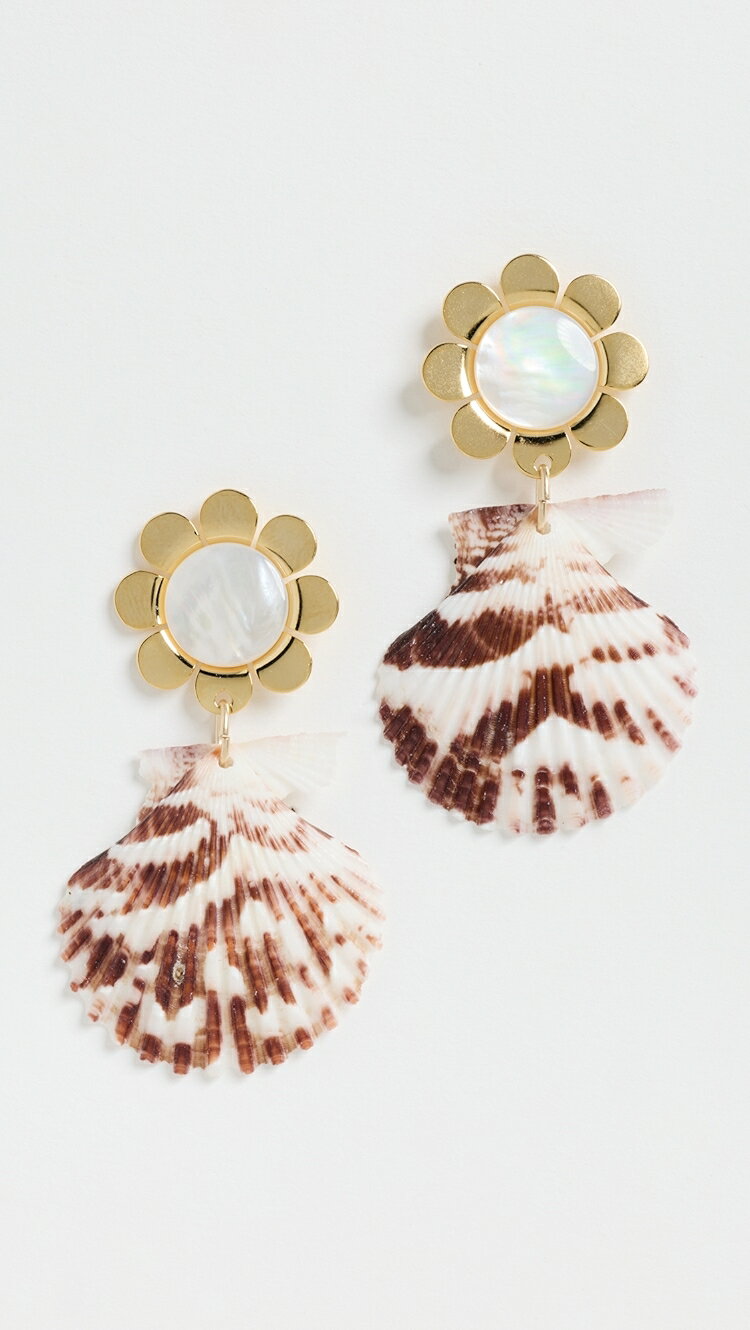 (取寄) コラ イヤリングス Brinker + Eliza Cora Earrings neutral shell/mop