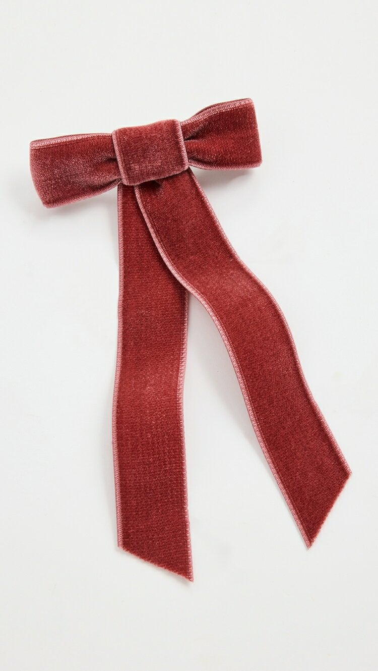 (取寄) ベルネット ボウ バレット Jennifer Behr Velvet Bow Barrette antique rose