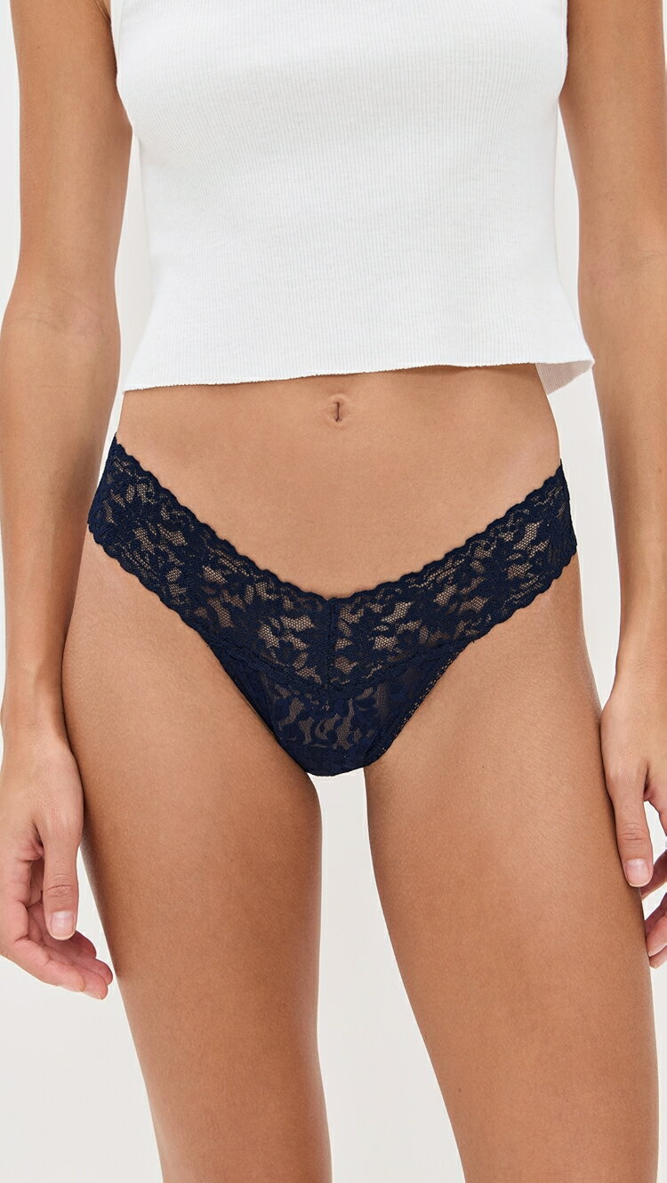 (取寄) ハンキー パンキー ロウ ライズ トング Hanky Panky Low Rise Thong navy