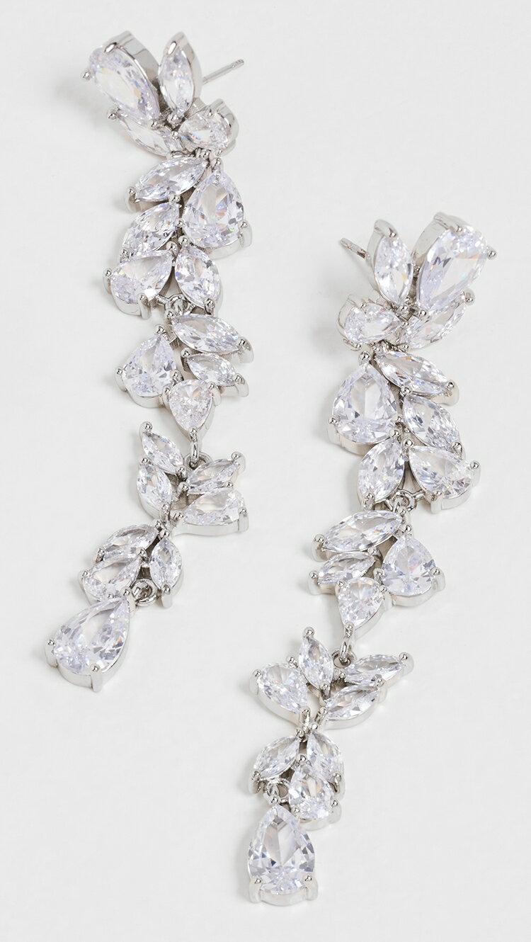 (取寄) シャシ フォールン リーフ イヤリングス SHASHI Fallen Leaf Earrings white gold