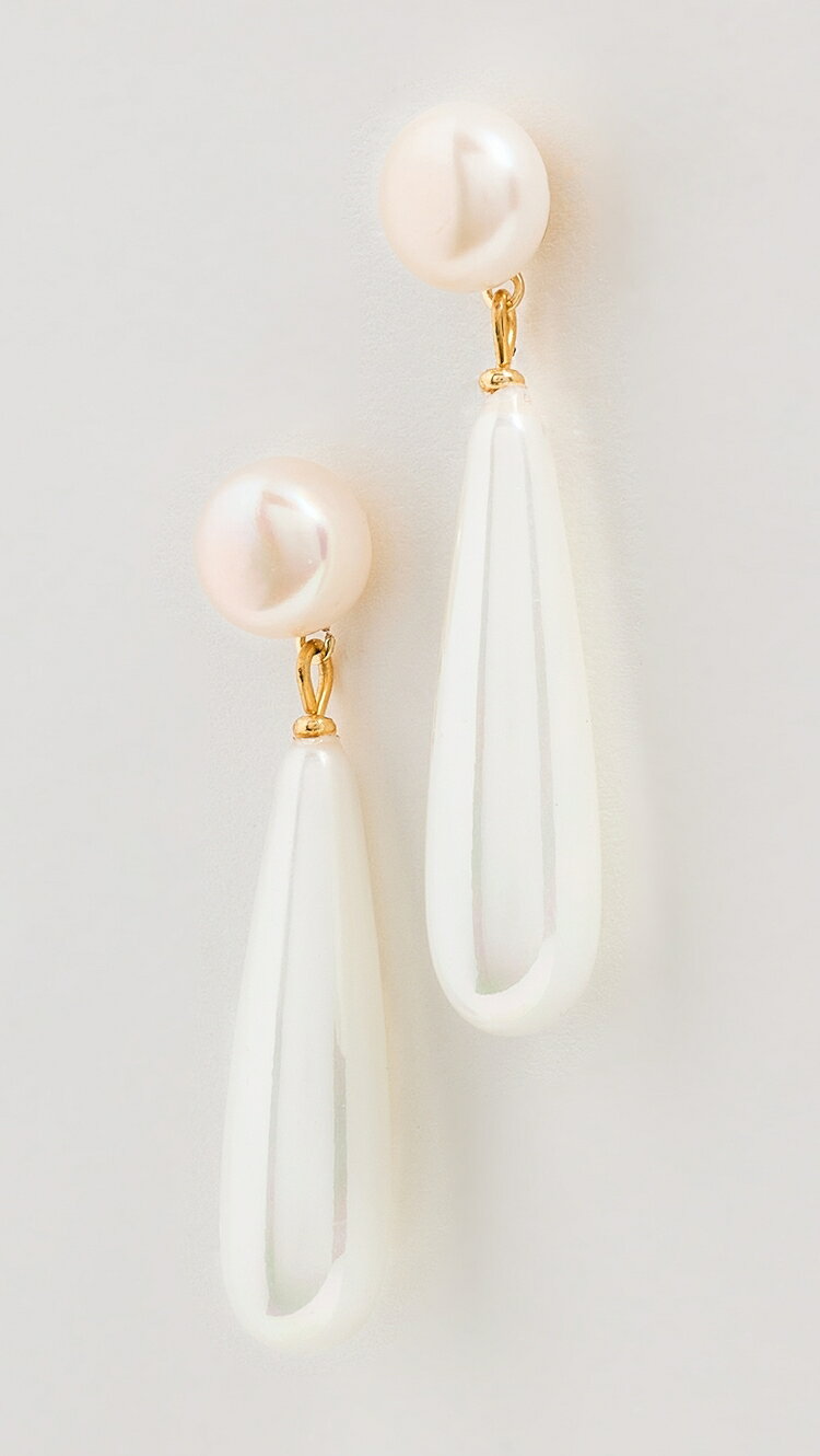 (取寄) リネア パール イヤリングス SHASHI Linnea Pearl Earrings pearl