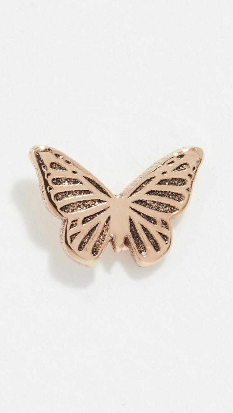 (取寄) 14K ゴールド イッティ ビティ バタフライ シングル スタッズ イヤリング Zoe Chicco 14k Gold Itty Bitty Butterfly Single Stud Earring yellow gold