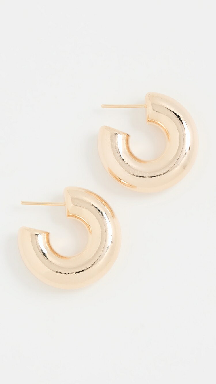 (取寄) バイ アディナ イーデン バブル フープ イヤリングス By Adina Eden Bubble Hoop Earrings gold