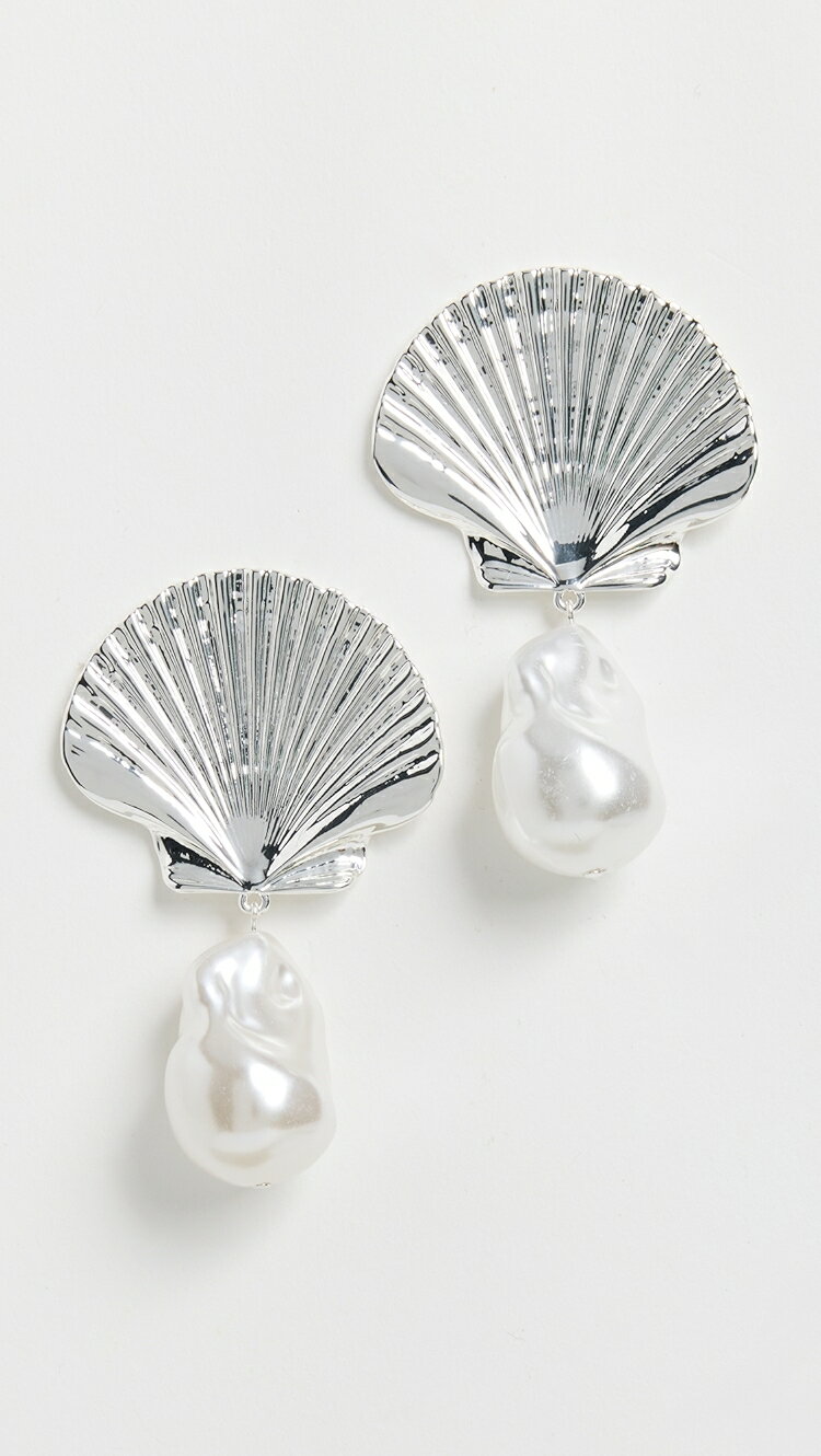 (取寄) エリオウ スカルプ イヤリングス Eliou Scallop Earrings silver plated