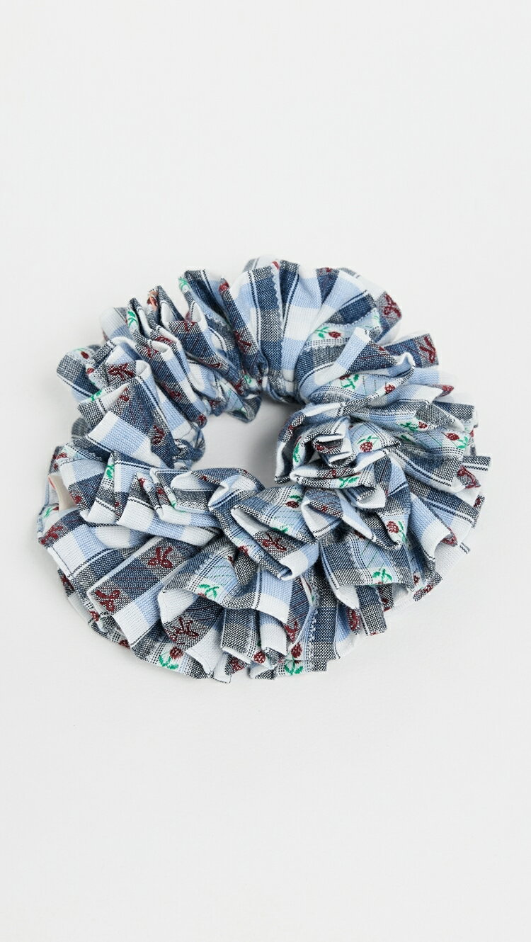 (取寄) ダムソン マダー ガーター スクランチー Damson Madder Garter Scrunchie navy margot gingham