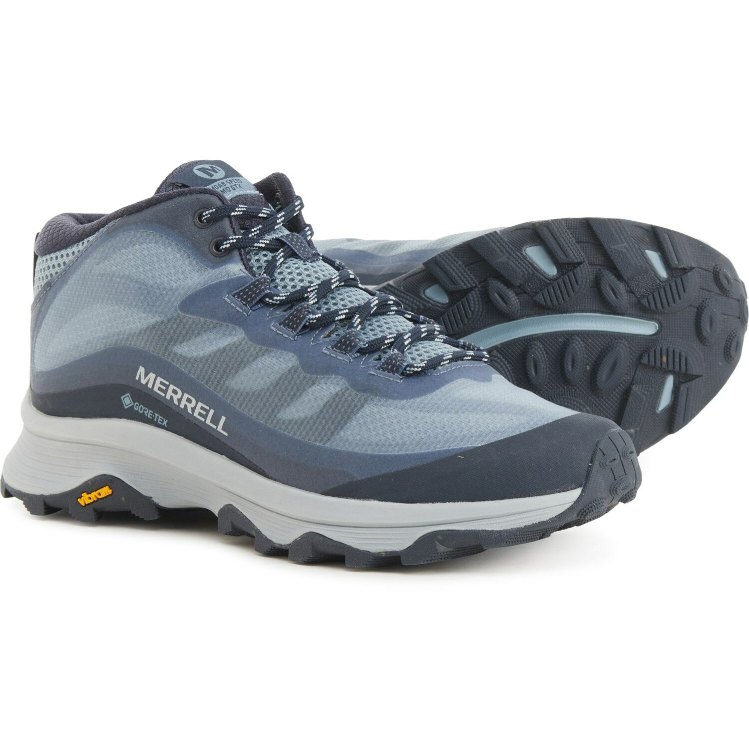(取寄) メレル レディース モアブ スピード ミッド ゴア-テックス ハイキング ブーツ Merrell women Moab Speed Mid Gore-Tex Hiking Boots (For Women) Navy
