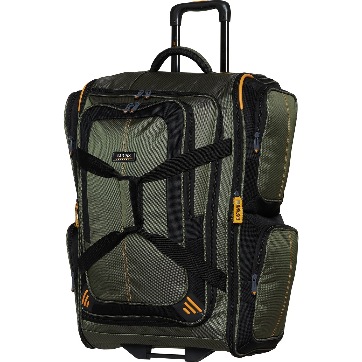 (取寄) 26インチ アクセラレーター ホイールド ダッフル - ソフトサイド, エクスパンダブル, Lucas 26” Accelerator Wheeled Duffel - Softside, Expandable, Olive-Black Olive/Black