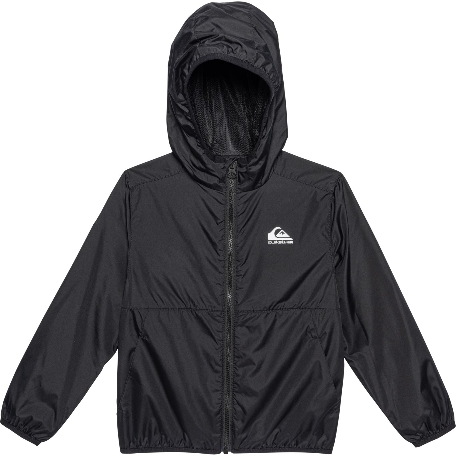 (取寄) クイックシルバー リトル ボーイズ オーバーキャスト ウィンドブレーカー ジャケット Quiksilver Little Boys Overcast Windbreaker Jacket Black