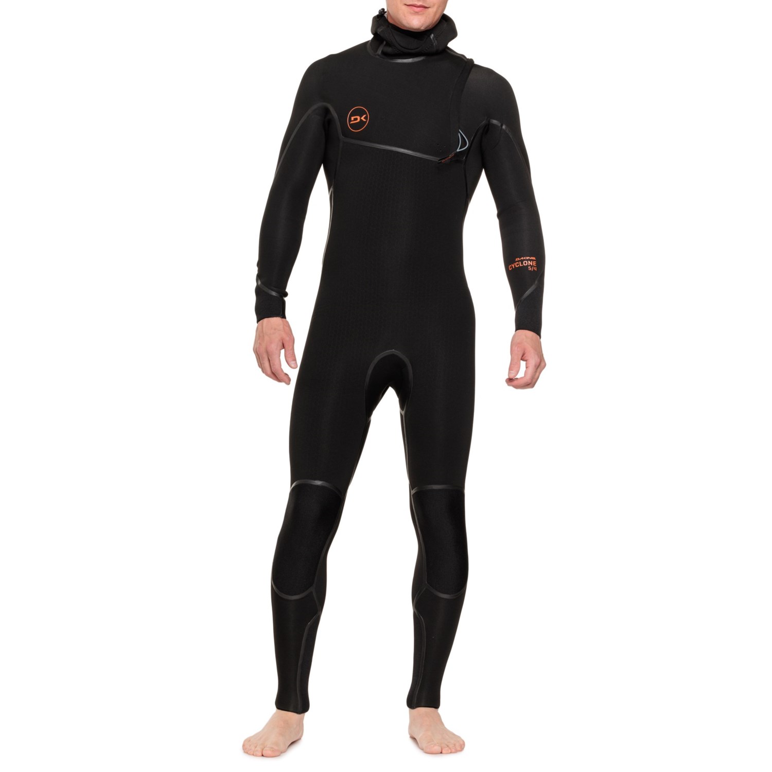 (取寄) ダカイン サイクロン ジップ フリー フーデット ウェットスーツ - 5, 4 mm, ロング スリーブ DaKine Cyclone Zip Free Hooded Wetsuit - 5, 4 mm, Long Sleeve Black