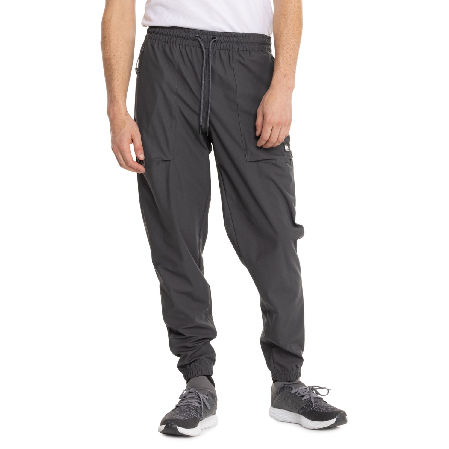 (取寄) クイックシルバー テック ストレッチ-ウーブン サイド ポケット ジョガーズ Quiksilver Tech Stretch-Woven Side Pocket Joggers Charcoal