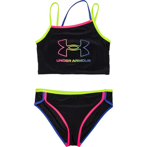 (取寄) アンダーアーマー ビッグ ガールズ アングルド ミッドキニ スイムスーツ セット - Upf 50以上, 2-ピース Under Armour Big Girls Angled Midkini Swimsuit Set - UPF 50+, 2-Piece Black (取寄) アンダーアーマー ビッグ ガールズ アングルド ミッドキニ スイムスーツ セット - Upf 50以上, 2-ピース Under Armour Big Girls Angled Midkini Swimsuit Set - UPF 50+, 2-Piece Black
