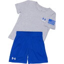 (取寄) アンダーアーマー リトル ボーイズ フリーダム フロッグ T-シャツ アンド ショーツ セット - ショート スリーブ Under Armour Li...