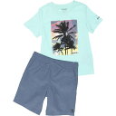 (取寄) ハーレー リトル ボーイズ グラフィック T-シャツ アンド ウーブン ショーツ セット - ショート スリーブ Hurley Little Boys...