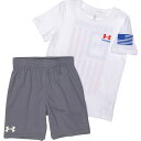(取寄) アンダーアーマー リトル ボーイズ フリーダム フロッグ T-シャツ アンド ショーツ セット - ショート スリーブ Under Armour Li...