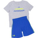 (取寄) アンダーアーマー リトル ボーイズ ワードマーク T-シャツ アンド ショーツ セット - ショート スリーブ Under Armour Little...