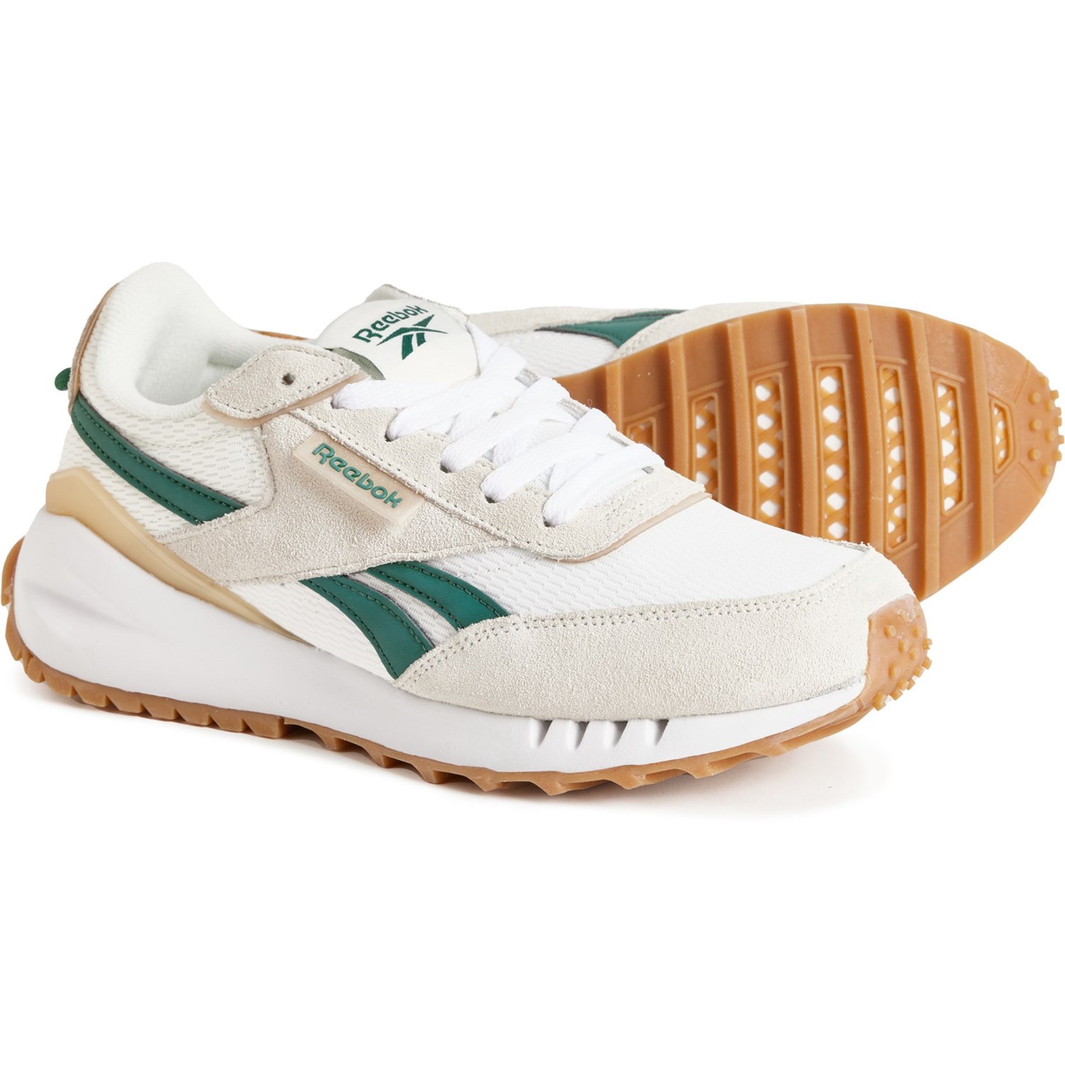 (取寄) リーボック レディース フォルテ レーザー スニーカー Reebok women Forte Racer Sneakers (For Women) White/Dk Green/Cream