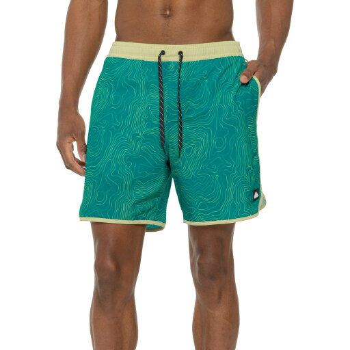 (取寄) クイックシルバー ストライプ プリント ボレー スイム ショーツ Quiksilver Jamer Topographical Stripe Print Volley Swim Shorts Dark Teal (取寄) クイックシルバー ストライプ プリント ボレー スイム ショーツ Quiksilver Jamer Topographical Stripe Print Volley Swim Shorts Dark Teal