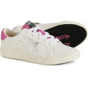 (取寄) ヴィンテージ ハバナ ガールズ ブレア スニーカー - レザー VINTAGE HAVANA Girls Blair Sneakers - Leather White/Pink Glitter Pop(4)