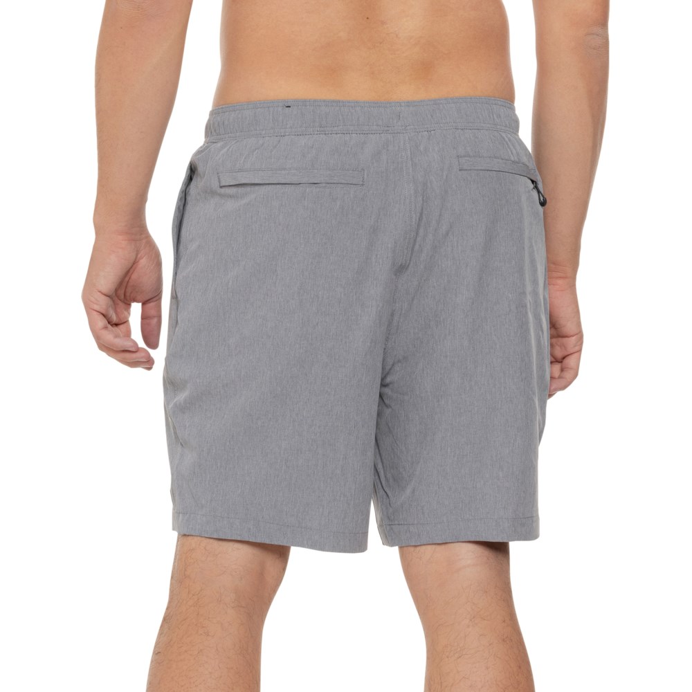 (取寄) エディーバウアー ストレッチ ハイブリット ボレー ショーツ - Upf 50 Eddie Bauer Stretch Hybrid Volley Shorts - UPF 50 Gray Heather