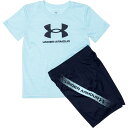 (取寄) アンダーアーマー リトル ボーイズ テック フェード T-シャツ アンド ショーツ セット - ショート スリーブ Under Armour Litt...