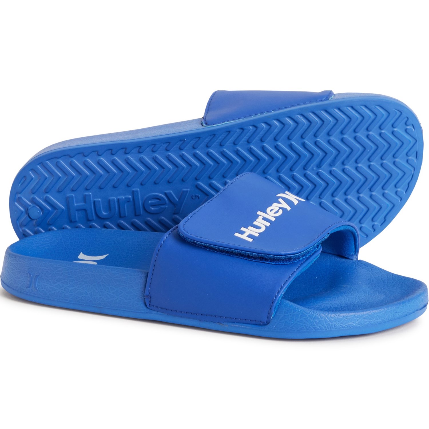 楽天ジェットラグ楽天市場店（取寄） ハーレーフットウェア ボーイズ スライド サンダル Hurley Footwear Boys Naia-V Slide Sandals Royal Blue