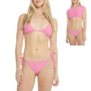 (取寄) ディッピンデイジー ジョニ ビキニ アンド ラッシュ ガード セット - 3-ピース, ショート スリーブ DIPPIN DAISYS Joni Bikini and Rash Guard Set - 3-Piece, Short Sleeve Bubblegum Waffle