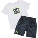 (取寄) アンダーアーマー トドラー ボーイズ プリンテッド ロゴ T-シャツ アンド ショーツ セット - ショート スリーブ Under Armour Toddler Boys Printed Logo T-Shirt and Shorts Set - Short Sleeve Mod Gray