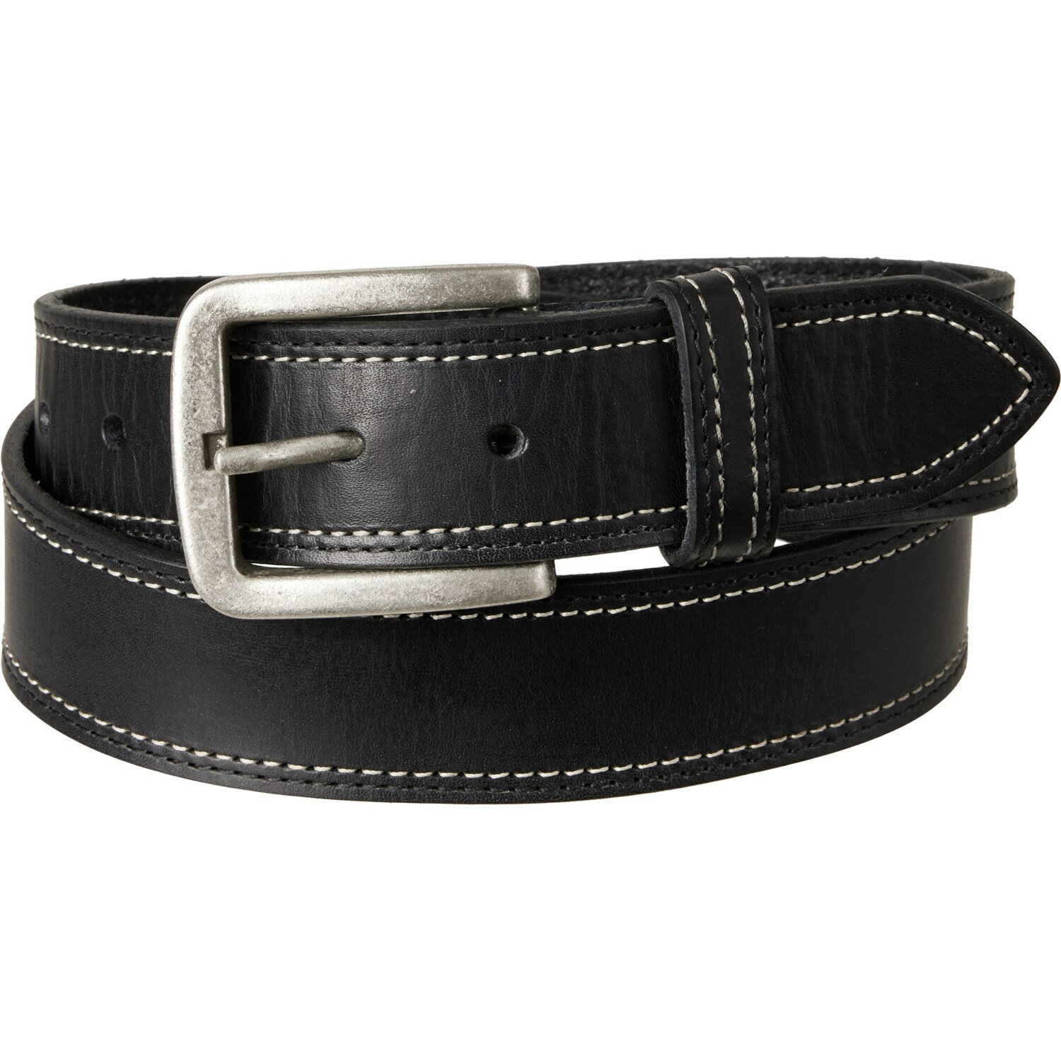 (取寄) ベルト - 38 ウム Will Leather Goods Double-Stitched Belt - 38 mm Black
