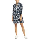 (取寄) ノラ ドレス - ジップ ネック, ロング スリーブ Spartina 449 Nora Dress - Zip Neck, Long Sleeve Kalalanta Ikat Dot