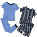 (取寄) ライフイズグッド トドラー ボーイズ パジャマ - 2-パック, ショート スリーブ Life is Good Life is Good Toddler Boys Pajamas - 2-Pack, Short Sleeve Sandy Yellow