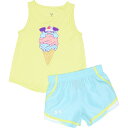 (取寄) アンダーアーマー リトル ガールズ タンク トップ アンド ショーツ セット Under Armour Little Girls Tank Top and Shorts Set Sonic Yellow