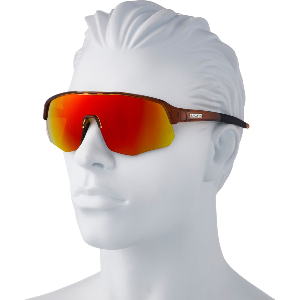 (取寄) サンクラウド ケイデンス ミラー サングラス - ポーラライズド Suncloud Cadence Mirror Sunglasses - Polarized Matte Crystal Amber/Red Mirror